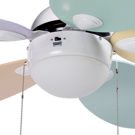 Zephir Ventilatore Lampadario a Soffitto con Luce Pale Colorate