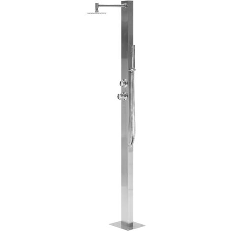 Doccia da esterno moderna in PVC argento Olzai