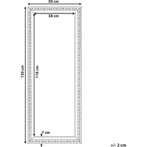 Specchio a parete - cornice bianca - 51 x 141 cm - Mauleon