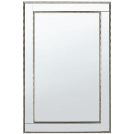 Specchio da parete 60 x 90 cm oro e argento FENIOUX