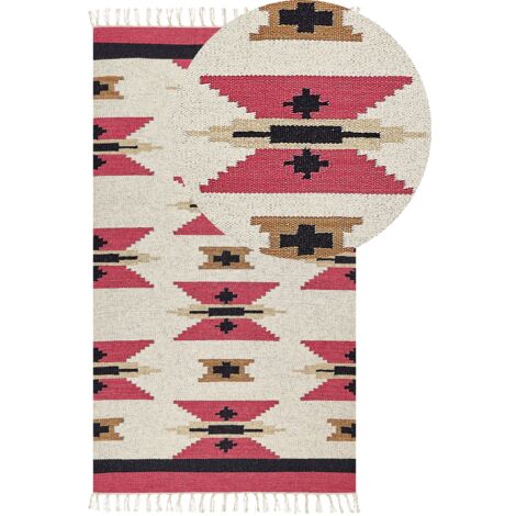 Tappeto Kilim Grigio Caldo Antiscivolo e Lavabile in Lavatrice