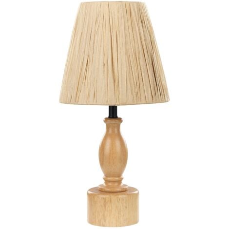 Lampada da terra in legno con finitura naturale, altezza 150 cm, senza  paralume.