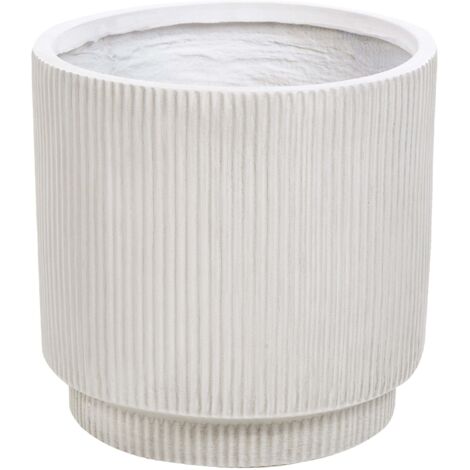 Vaso Per Piante Da Giardino In Fibra Di Argilla 30 X 30 X 30 Cm Giardino Allaperto Foro Di Drenaggio Bianco Crema Daria 76985097 - Foto 12