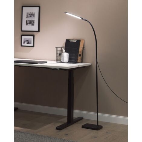 Lampada Da Terra A LED Per Ufficio In Metallo E Interruttore A Sfioramento Nero Antlia 77913483
