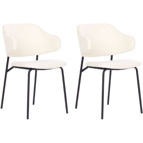 Set di 2 sedie da pranzo 55x61x91 cm con piedi di supporto in legno, schienale in velluto, colore grigio | Leroy Merlin