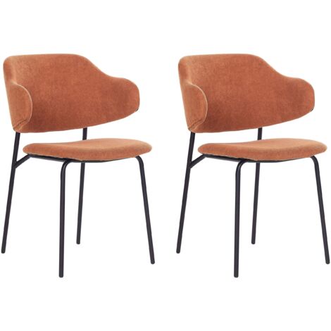 Set di 2 sedie da pranzo bouclé bianco sporco CASEY