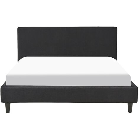 Letto matrimoniale a 2 piazze in tessuto con rete doghe 160x190cm Jona