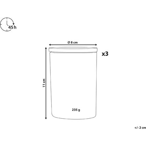 Set di 2 candele profumate al cotone e al lino in vetro