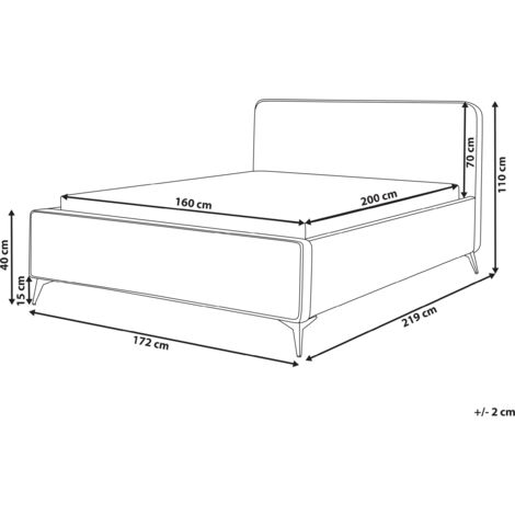 Struttura Letto Zinus Van 41 Cm - In Metallo Con Rete A Doghe, 150x190 Cm, Nero, Montaggio Facile - 2
