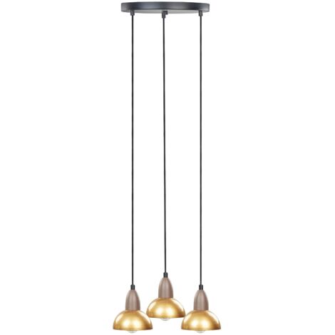 Lampada A Sospensione Marismo 6 Luci Vintage Nera Con Cavi Regolabili E Paralumi In Rete 130 Cm 86233476 - Foto 8