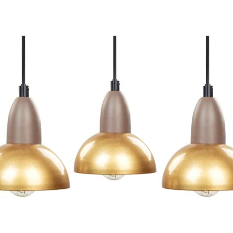Set Di 3 Paralumi A Sospensione In Metallo – Stile Industriale, 22 Cm, Colore Nero, Per Lampade Da Soffitto, Cucina E Bar