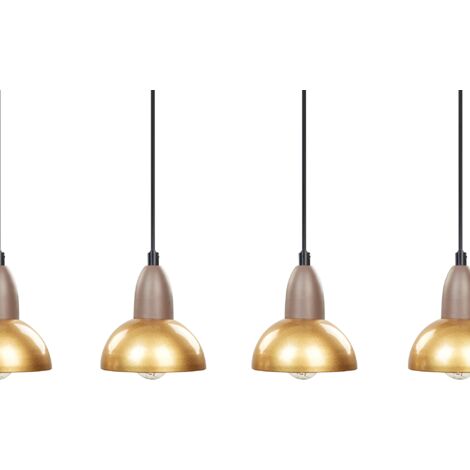 Lampada da tavolo da pranzo lampada a sospensione soggiorno lampada a sospensione industriale metallo nero 4 fiamme, design a griglia, 4x E27, LxH 98x120 cm