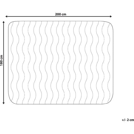 Proteggi-materasso impermeabile 180 x 200 cm Custodia in microfibra  Imbottitura in poliestere Bianco Ruen