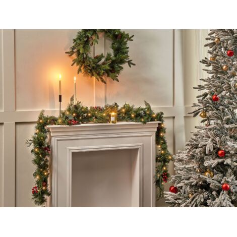 HOMCOM Albero Di Natale Artificiale 150cm Con Luci Incorporate E 180 Rami, Albero Di Natale Con Luci A LED E Fibre Ottiche, Base Pieghevole Rimovibile - 6