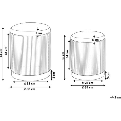 PANCHE CONTENITORI MODERNI SET 2 POUF METALLO DORATO CASSAPANCA IMBOTTITI