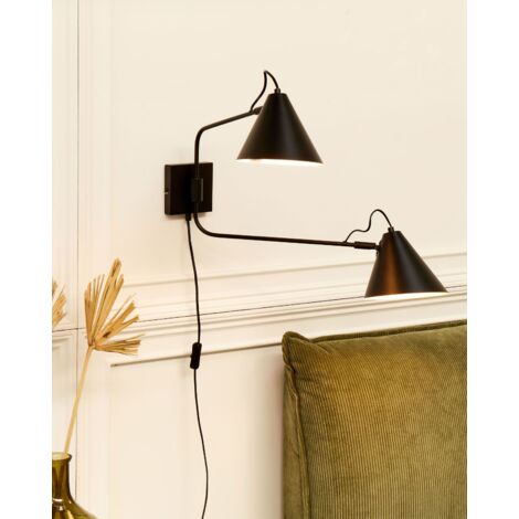 EDISLIVE Lampada Da Parete Moderna A Stella 2 Luci: Applique Dorata A Raggio Di Sole Con Attacco E12 Per Soggiorno, Camera E Corridoio - 28x12x40 Cm