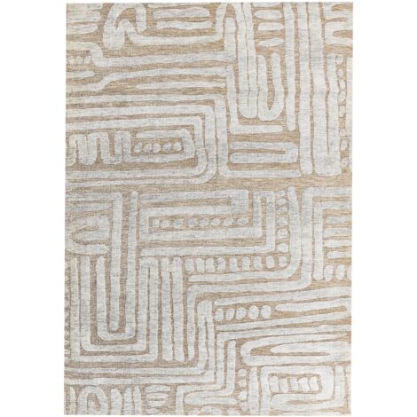 Coperta per Divano e Letto Trapunta Decorativa Con Nappa - Motivo Geometrico Etnico Retrò - Copriletto, Copridivano, Coperta da Viaggio - 180 cm x 230 cm