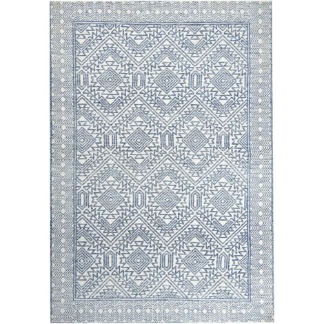 Zoomlie Coperta con motivo geometrico etnico con frange decorative