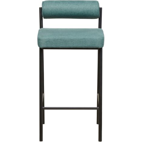 Beliani Mina Set 2 Sgabelli Da Bar Moderni – Sedile Imbottito In Bouclé Grigio Chiaro, Gambe In Ferro Nero, Senza Braccioli