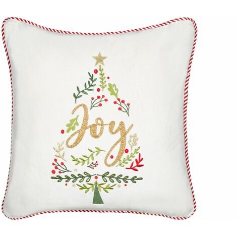 Cuscino decorativo in velluto Stampa alberi di Natale 45 x 45 cm Cotone  sfoderabile Imbottitura in