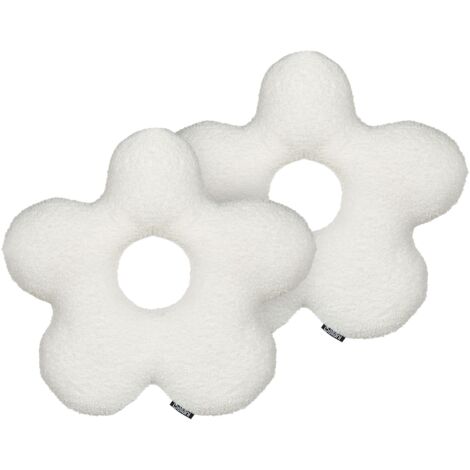 Heimtexland Cuscino Decorativo In Peluche Teddy – Flanella Bianco 40x40 Cm – Con Cerniera – Ökotex