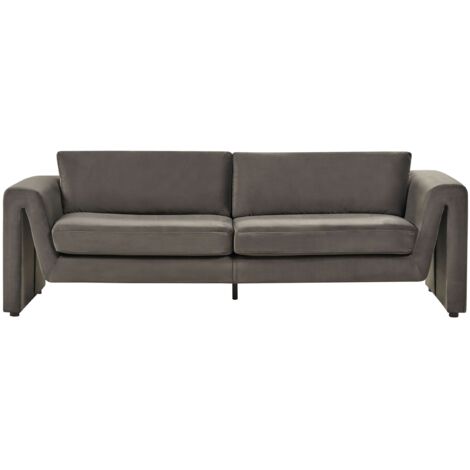 Chaise Longue Beliani In Velluto Grigio Chiaro Con Schienale E Poggiapiedi Regolabili | Moderna