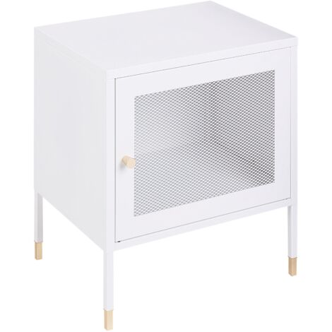 HOMCOM Poltrona Da Camera In Finta Pelliccia E Gambe In Metallo 75x66x79 Cm Bianco~1qbm6gu5hsg01