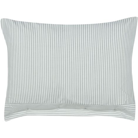 Cuscino verde e bianco a righe quadrato con Bottoni 40 x 60 cm Sebrine