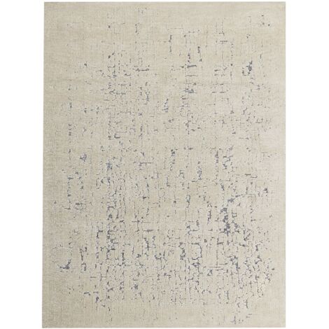 Tappeto moderno per il soggiorno con effetto invecchiato a tinta unita color crema beige 300 x 400 cm Nakus (1/5)