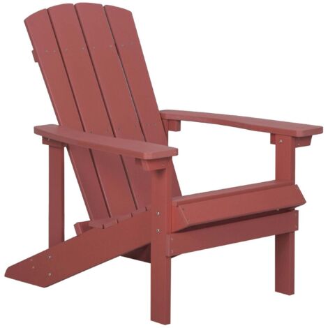 Sedia da giardino rossa Adirondack (1/5)