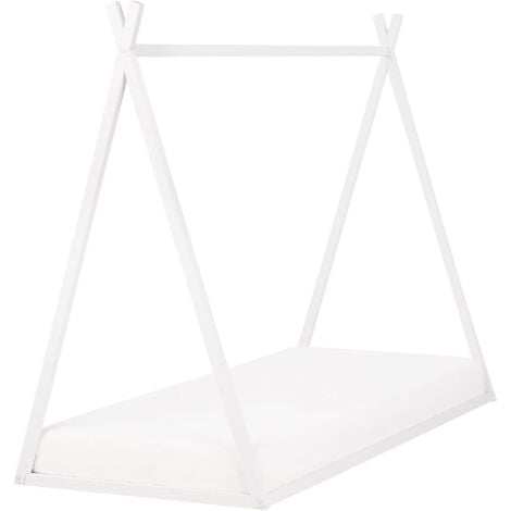 Letto per bambini con baldacchino in legno di pino bianco 90 x 200 cm Saurat