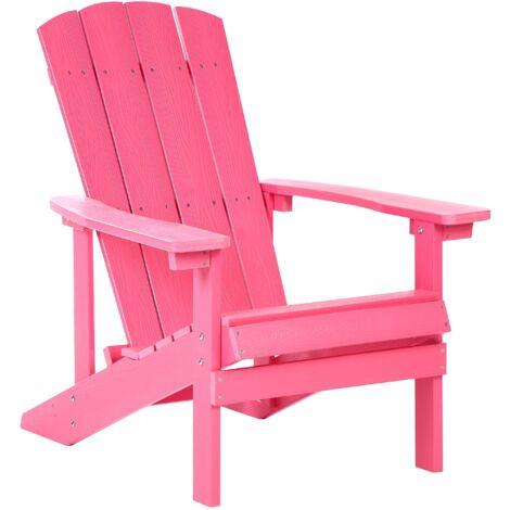 Sedia da giardino in plastica rosa Adirondack