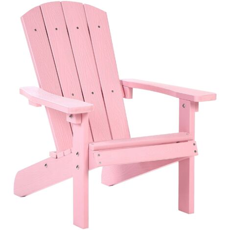 Sedia da giardino in plastica rosa chiaro per bambini Adirondack