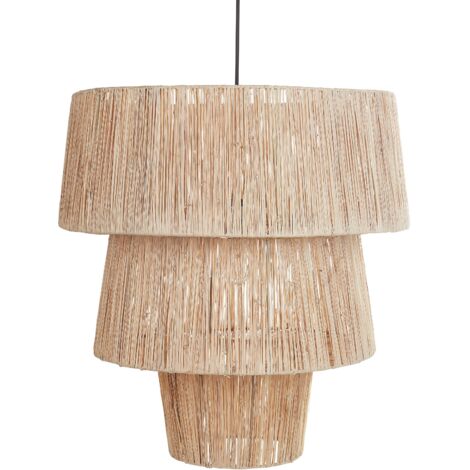 UKCOCO Paralume In Rattan Di Carta Boho, Design Intrecciato Scavato, Diametro 19,5 Cm, Altezza 15 Cm, Per Lampada Da Tavolo, Sospensione O Lampada Da Parete