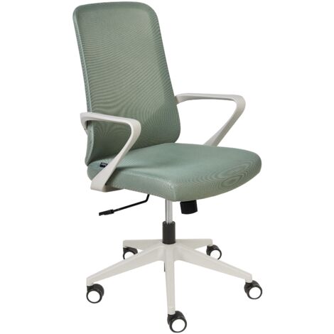 FurnitureR Sedia Da Scrivania Regolabile In Altezza, Girevole, Con Schienale Traforato, Senza Braccioli, Per Studio E Camera Da Letto, Grigio