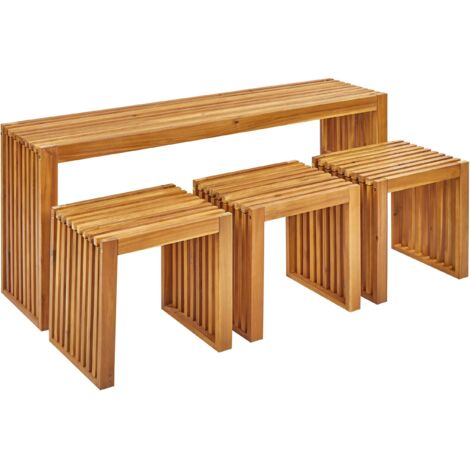 K&L Wall Art – Set 3 Sgabelli Decorativi Da Giardino In Metallo, Motivi Floreali, Altezze Diverse