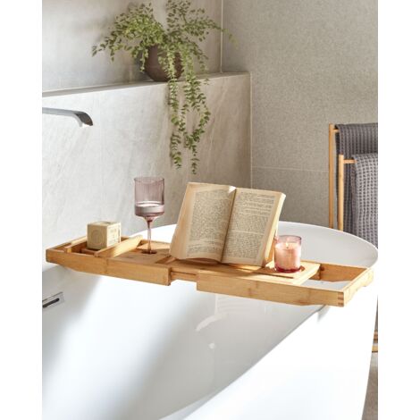 Vassoio Vasca Da Bagno In Bambù Estensibile - 105x22x4cm, Mensola Per Bagno Elegante E Funzionale - Foto 13