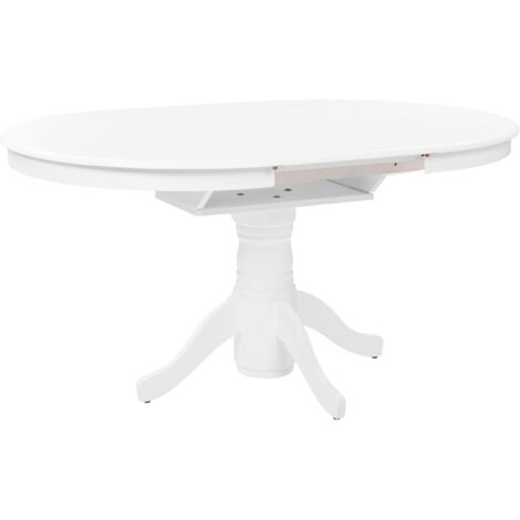 Tavolo da pranzo allungabile in legno con piedistallo bianco 106/150 x 106 cm Akron