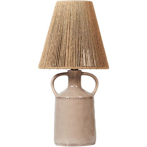 Lampada da terra paralume tessuto oro stile contemporaneo viserbella eglo - 97647