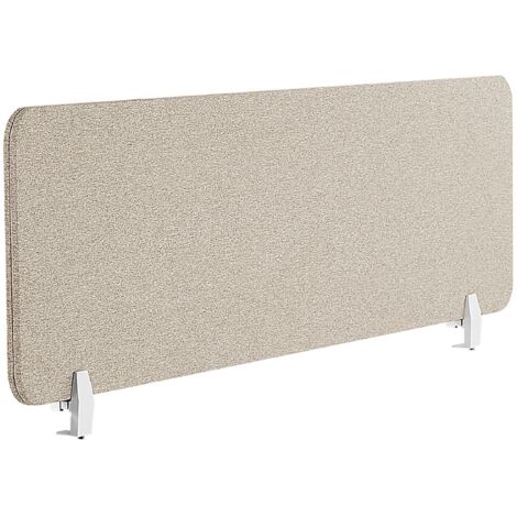 Pannello Divisorio Fonoassorbente Beige 130x40 Cm - Per Scrivania