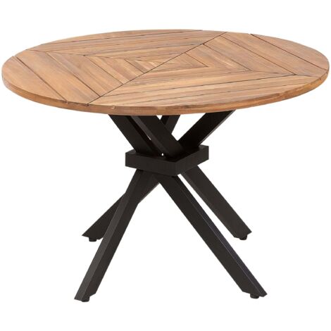 Tavolo da pranzo da giardino in legno chiaro di acacia 110 cm Lissone