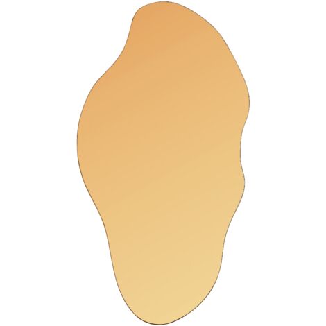 Specchio da parete con cornice 46 x 90 cm Marrone Assigny