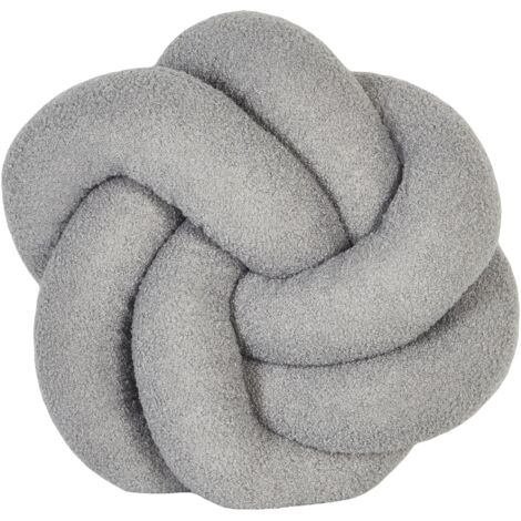Cuscino Annodato RZYW 32 Cm - Morbido E Creativo In Velluto Ice Blue Per Divano E Letto