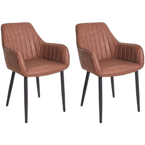 Set Di 2 Sedie Da Pranzo In Rattan E Metallo – Design Moderno Per Cucina, Soggiorno O Balcone – Nero