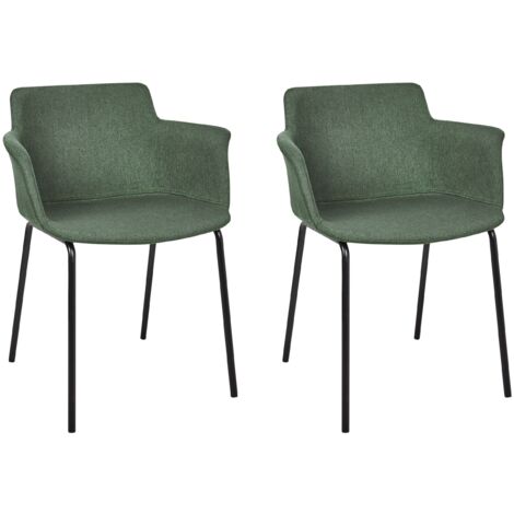 Set Di 2 Sedie Da Pranzo In Rattan E Metallo – Design Moderno Per Cucina, Soggiorno O Balcone – Nero