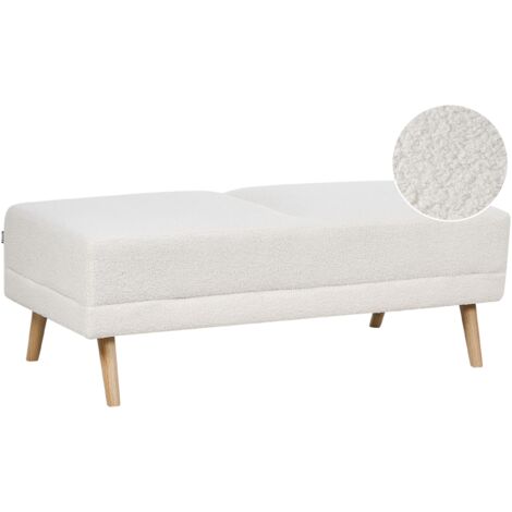 Poggiapiedi Ottomano In Legno Yawinhe - Grigio Chiaro, 38x24x29cm - Foto 8