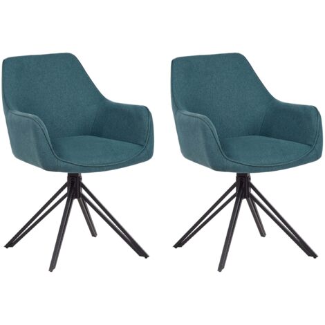 Set Di 2 Sedie Da Pranzo Moderne Imbottite - Schienale Alto, Tessuto Verde, Gambe In Metallo - Per Cucina, Soggiorno, Sala Da Pranzo