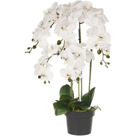 Pianta artificiale in vaso Orchidea Pianta per uso interno Decorazione in plastica 63 cm Orchid
