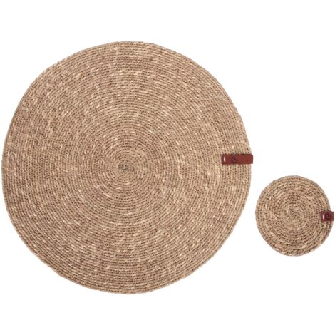 GoCraft Set Di 6 Sottobicchieri In Legno Di Mango Con Supporto A Forma Di Loto - Fatto A Mano, Design Rustico, 9,5 Cm - 3
