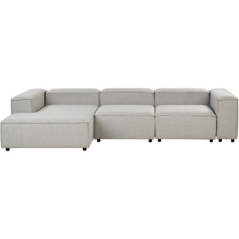 Sdraio VidaXL Con Bracciolo Destro - Tessuto Grigio Chiaro, Imbottitura In Schiuma, Portata 110 Kg